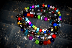 14 argent et multicolore