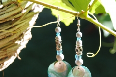 40 turquoise et blanc